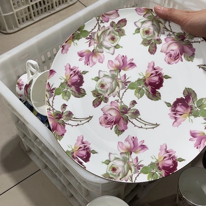 瓷片微瑕骨瓷月光盘10.5寸