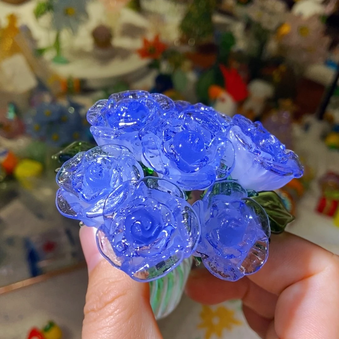 手工艺品琉璃碎冰蓝