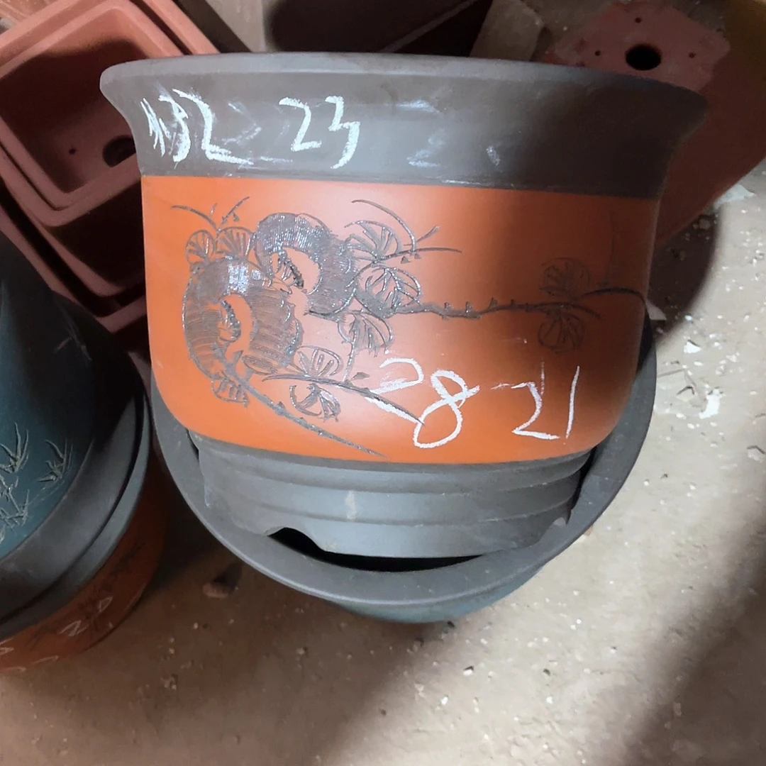 紫砂花盆大金钟盆一个