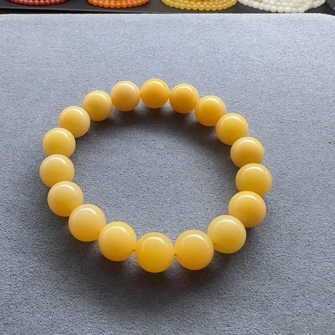 石英质玉（缅黄）手串未镶嵌