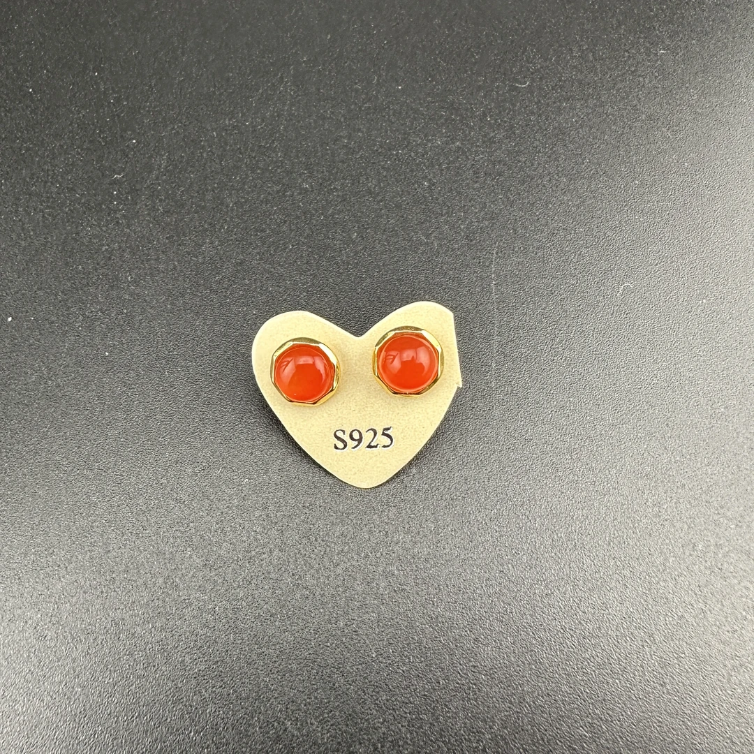 BY1202FMC标006 北玉精选 南红耳饰 多样性发货