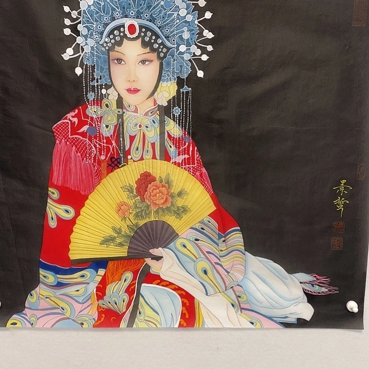 圆形崔老师斗方中国红