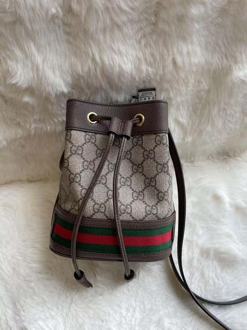 95新 GUCCI/古驰 奢品阁/老花水桶nano