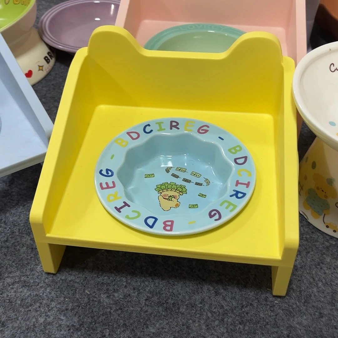 陶瓷发财熊蓝色一套