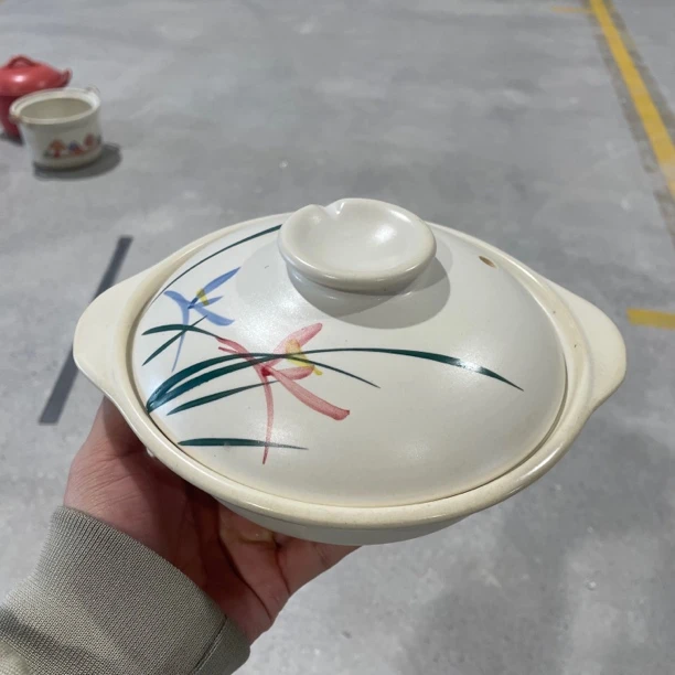 景德镇珍宝砂锅1850白兰花