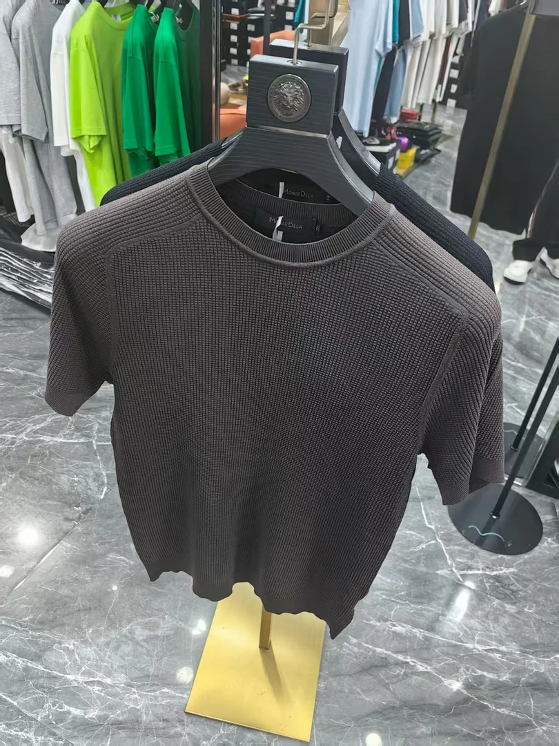 男款圆领纯色伊力特短袖25688