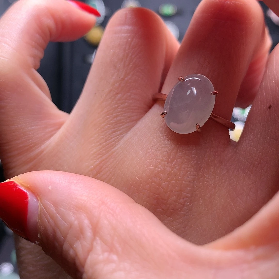 翡翠颈饰银S925镶嵌戒指