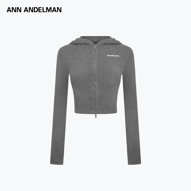 ANN ANDELMAN 25秋 时尚设计连帽修身毛织上衣