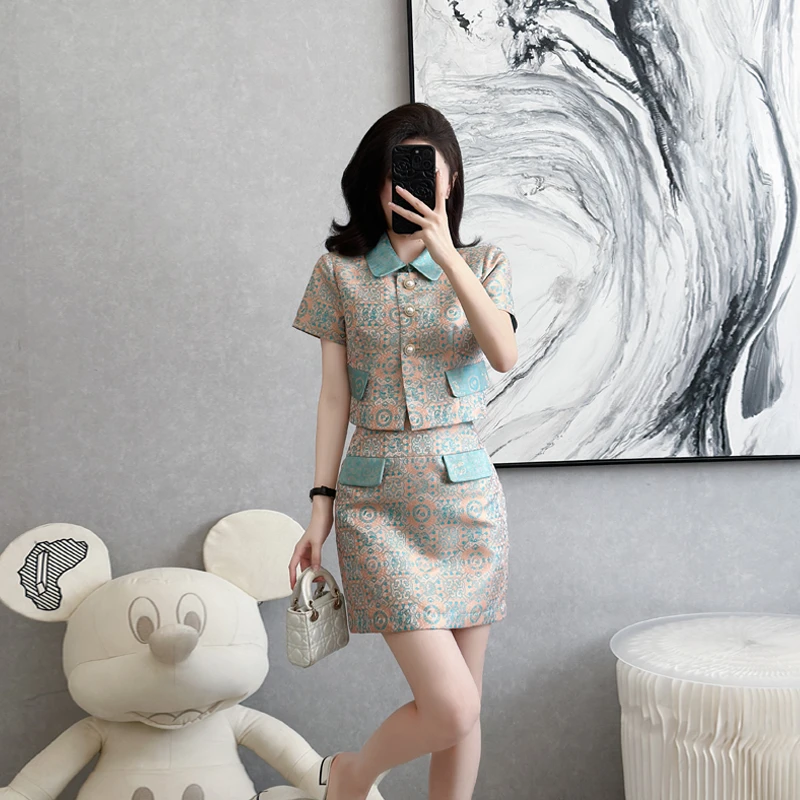 小个子时尚套装女2025春季新款穿搭一整套新中式国风高级感两件套