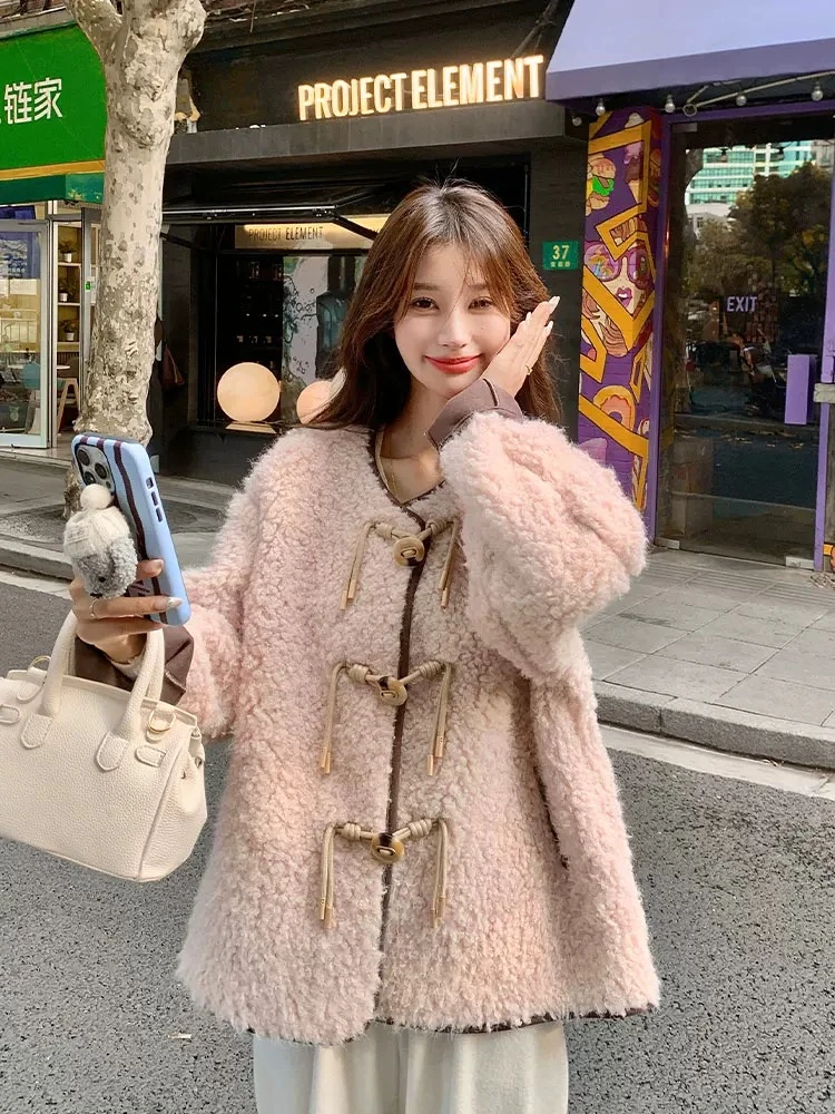 2025新款高级时尚环保毛小香风网红气质宽松毛绒秋冬百搭外套