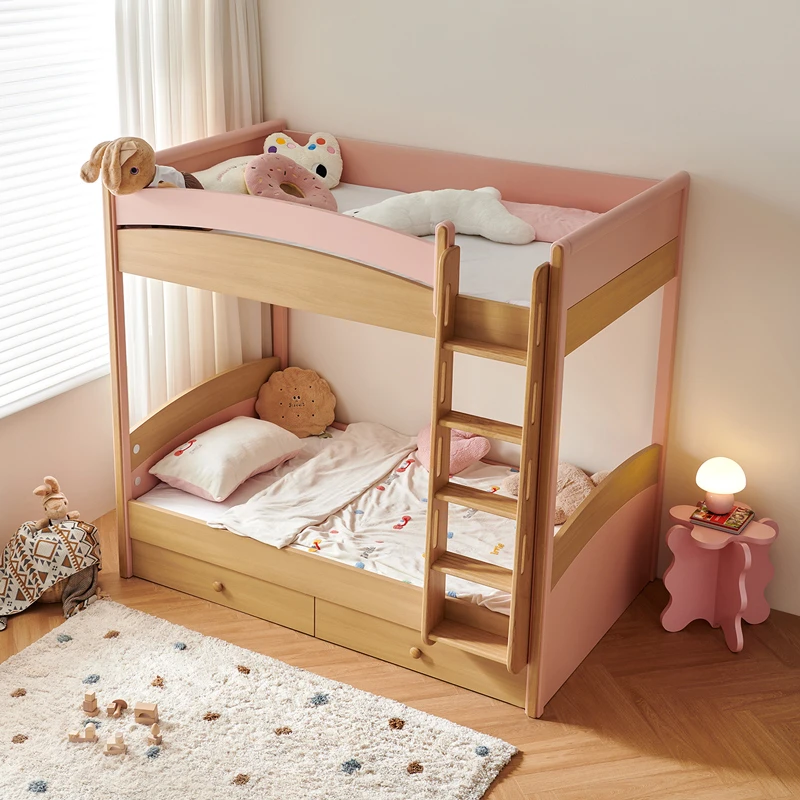 （相似品下架）全友家居原木风儿童床上下铺双层床姐弟床高低床