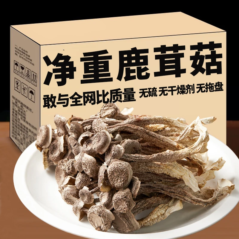 鹿茸菇干货鹿茸菌非野生脆脆菇蘑菇干煲汤干锅