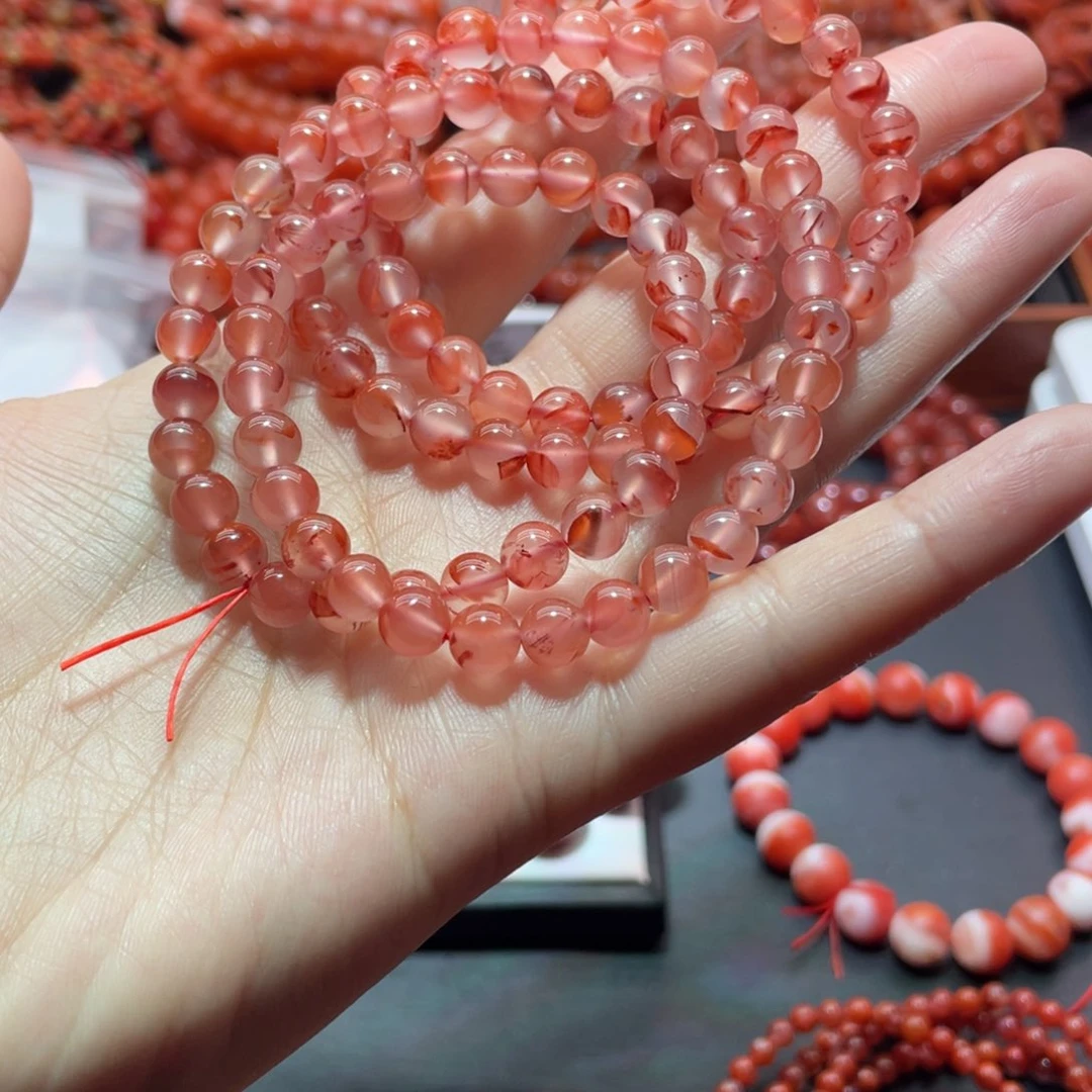 南红玛瑙手链未镶嵌