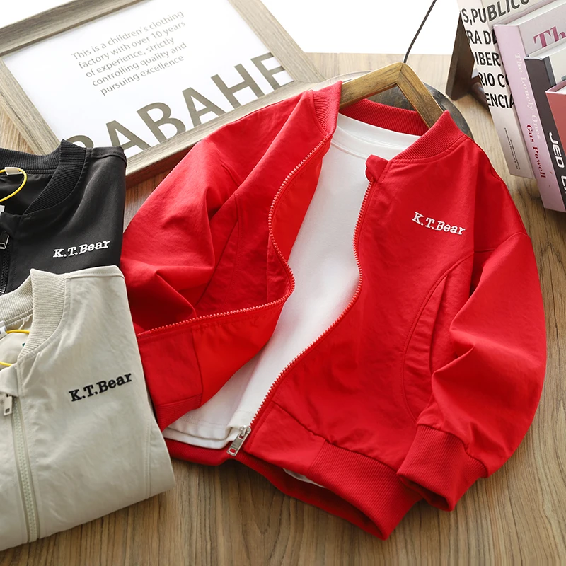 男童休闲外套春秋装2025新款儿童立领夹克上衣中大童装棒球服衣服