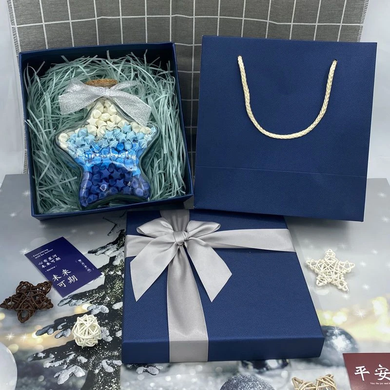 【2.9万人收藏】渐变色幸运星星折纸条许愿幸运星瓶许愿瓶折纸星