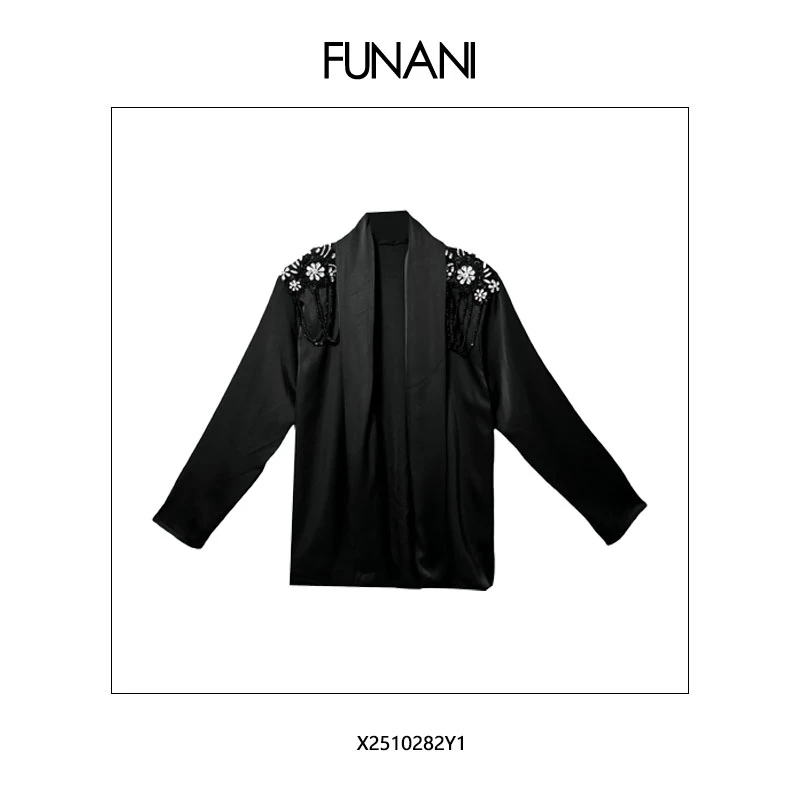 【FUNANI】 轻奢法式高级感重工赫本风原创高定设计感上衣 X2510282