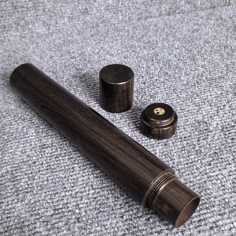 065 臻选-紫光T整木制线香管50克两用储存量摆件