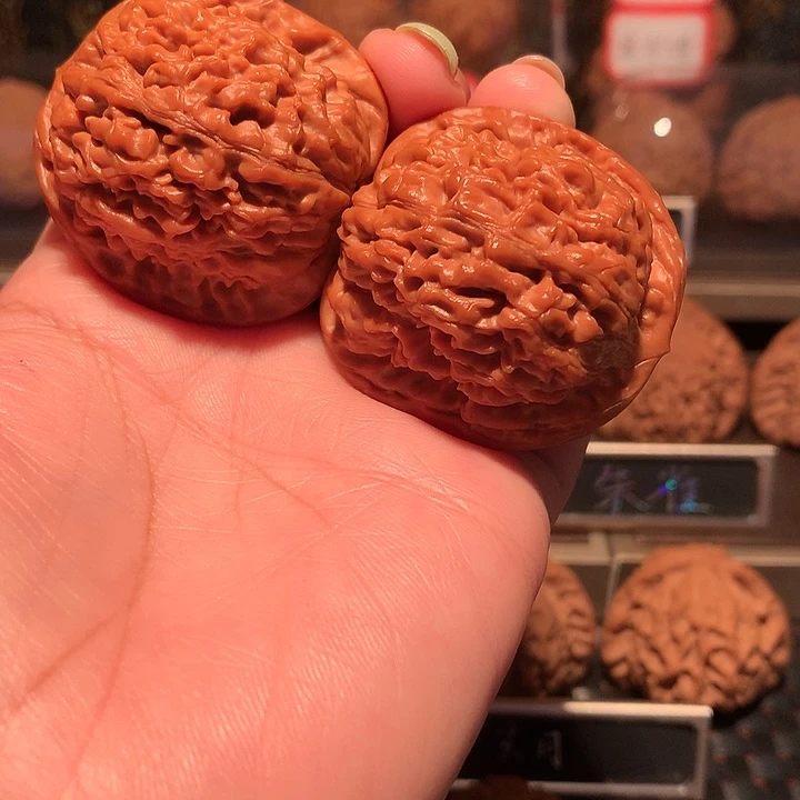 ✎***岁文玩核桃把件莲花