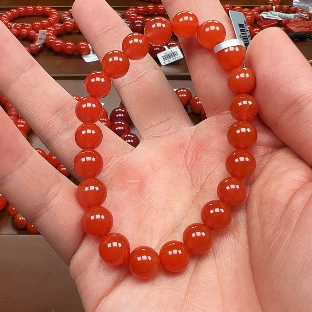 南红玛瑙未镶嵌手链