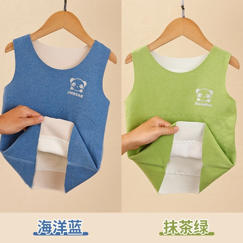 男童德绒保暖背心宝宝贴身背心秋冬婴儿背心内穿女童背心女保暖