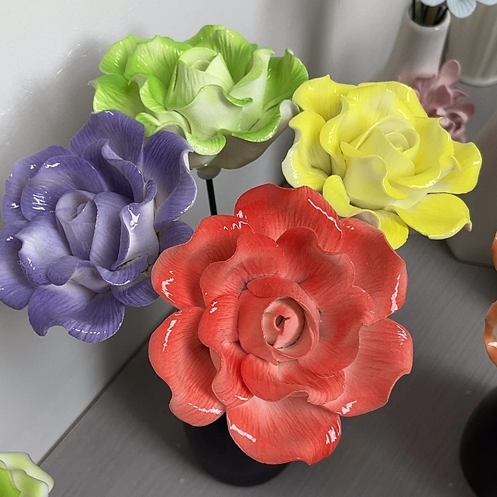 陶瓷纯手工捏花设计