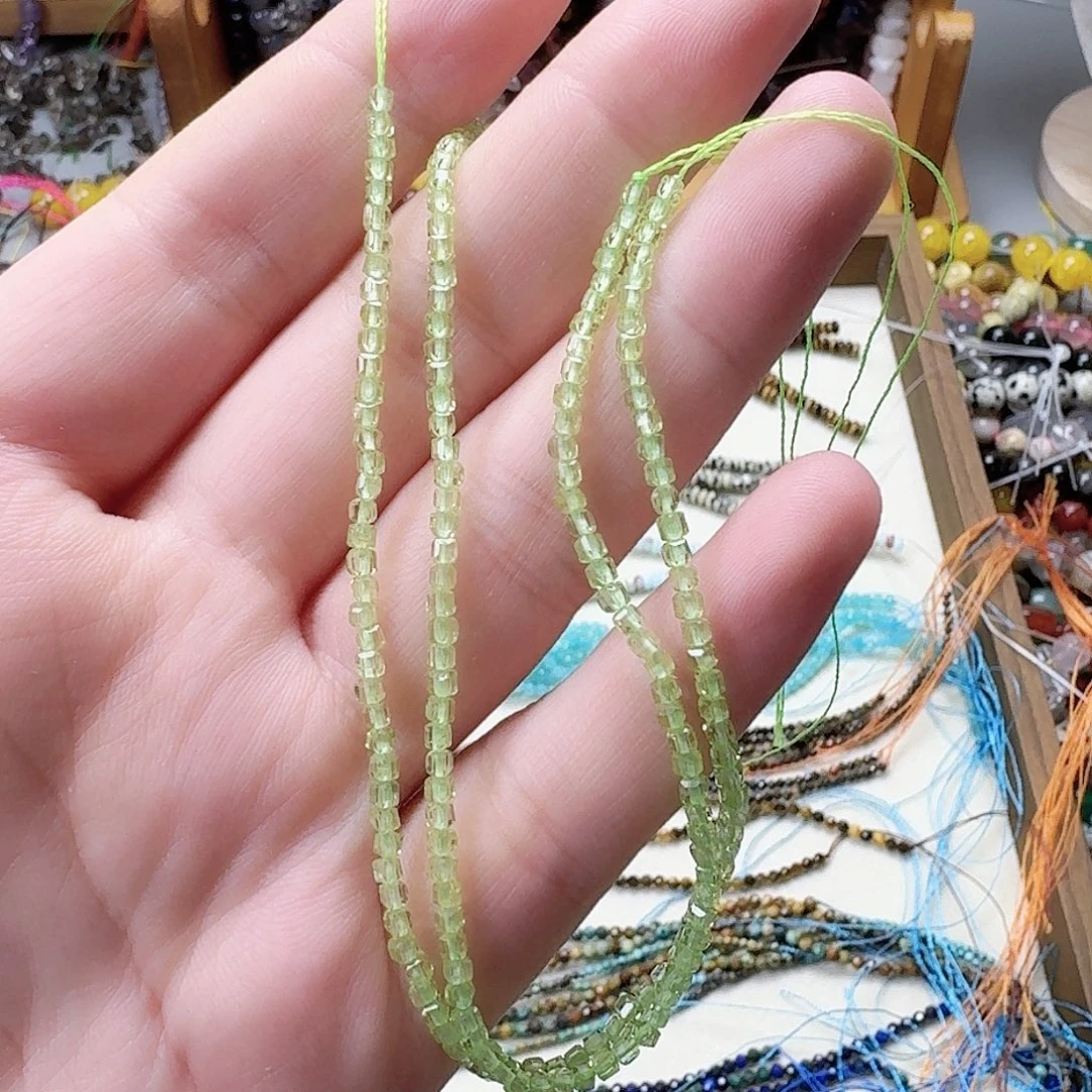 未镶嵌玛瑙/玉髓珠宝半成品卡2橄榄绿一条