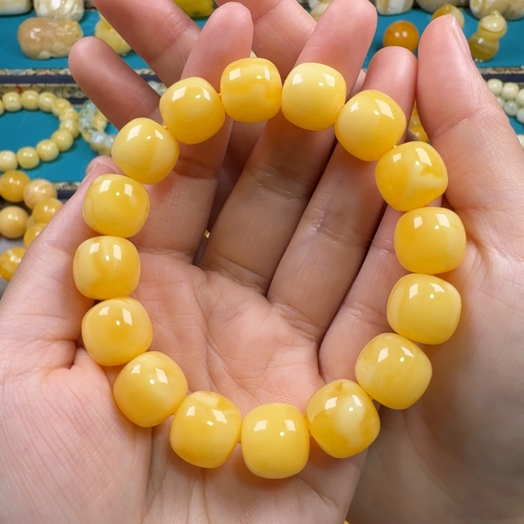 琥珀未镶嵌手链同料