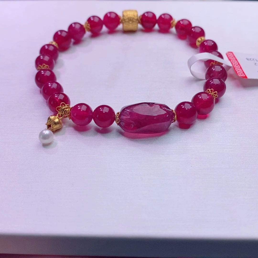 手链18K金镶嵌碧玺碧玺手链