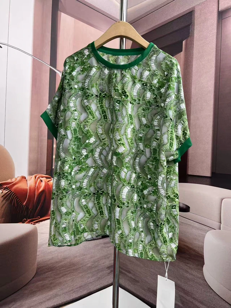 水绿花新款立体休闲百搭女士时尚宽松显瘦短袖T恤上衣女潮