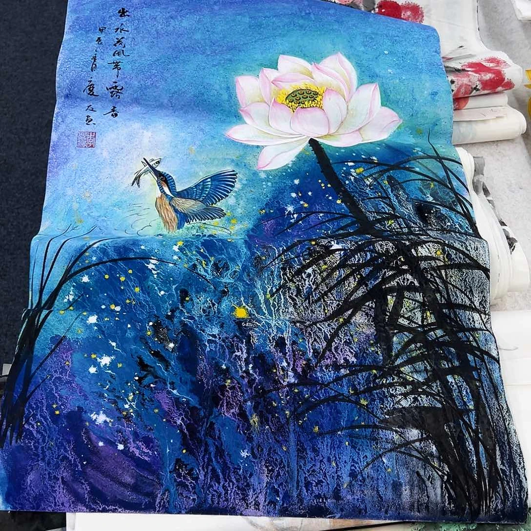 国画宣纸纯手绘字画