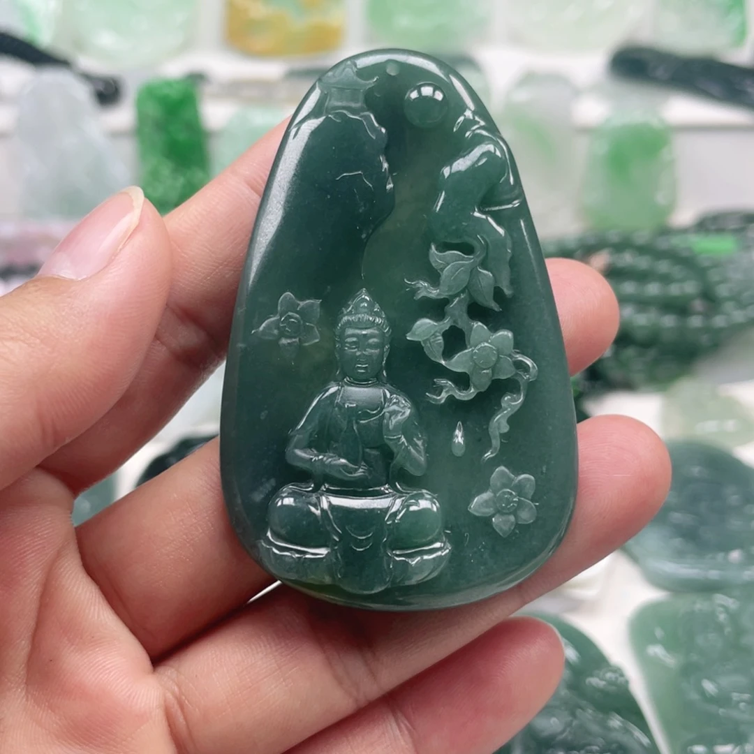 翡翠颈饰未镶嵌翡翠挂件