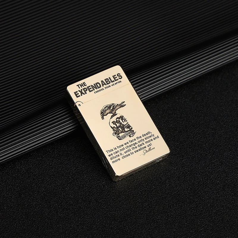 佐罗ZORRO799黄铜雕刻朗声打火机煤油防风超薄礼盒装-原铜敢死队