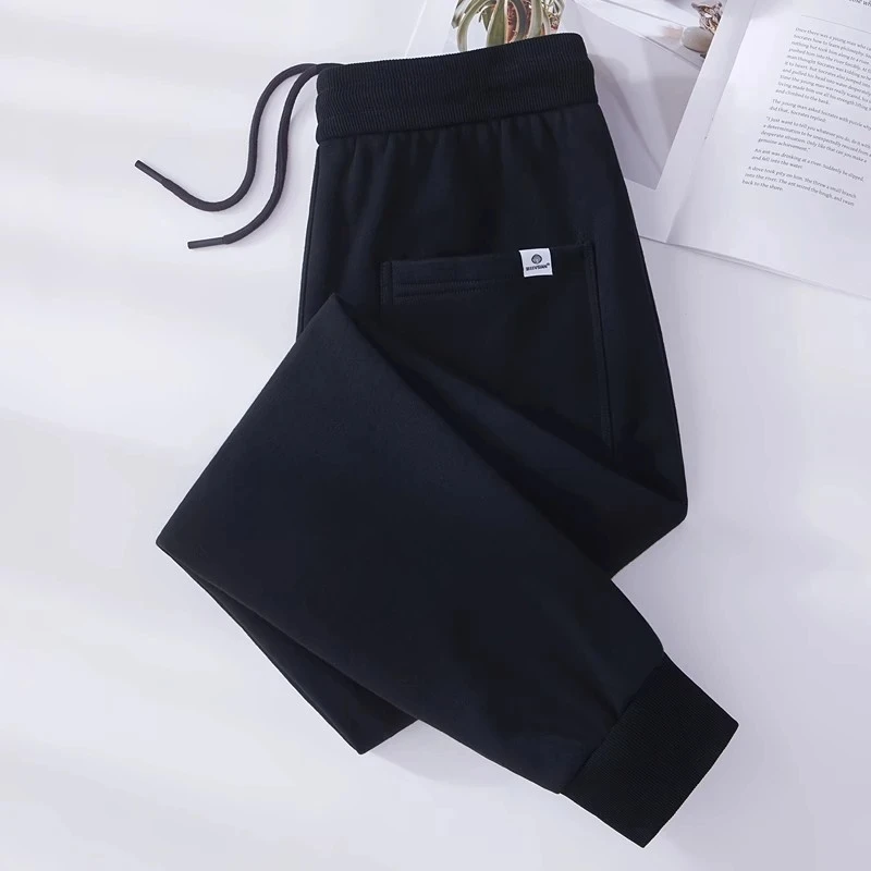 仓石一树重磅束脚卫裤男士运动长裤秋冬季休闲百搭保暖舒适小脚裤