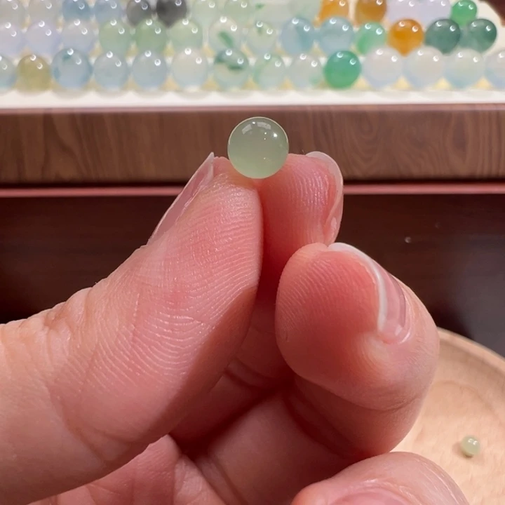 翡翠散珠天然缅甸翡翠A货5.7