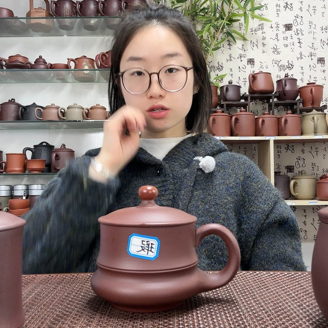 紫砂茶杯鸿运当头办公杯微瑕微瑕微瑕没礼盒450