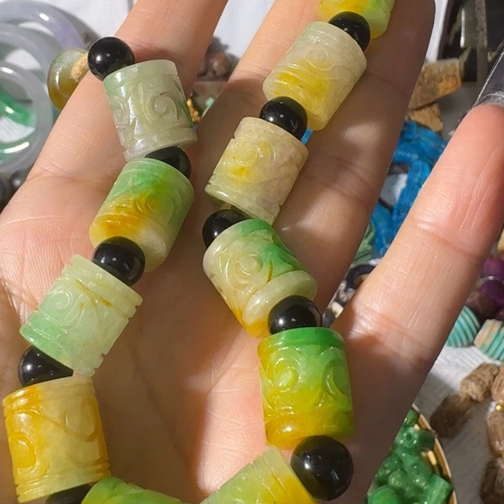 心***蕴玛瑙/玉髓合金颈饰