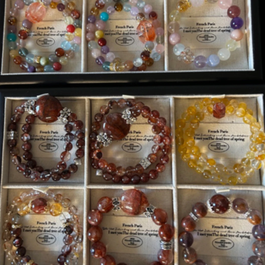 【直播间链接】拍对应的价格 天然水晶手串女士紫水晶黄水晶