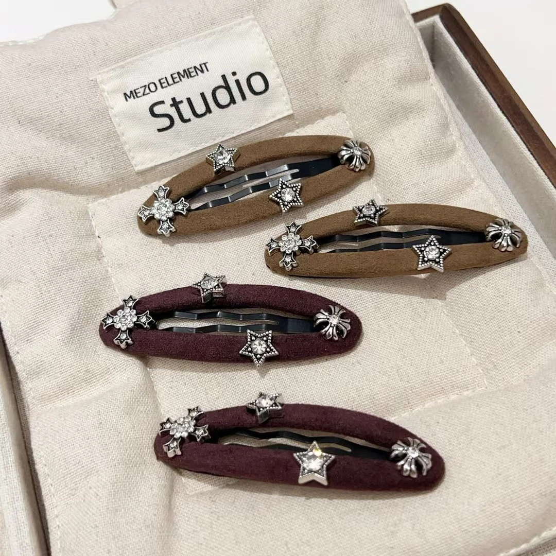 气质高级感十字架镂空BB碎发夹J2738