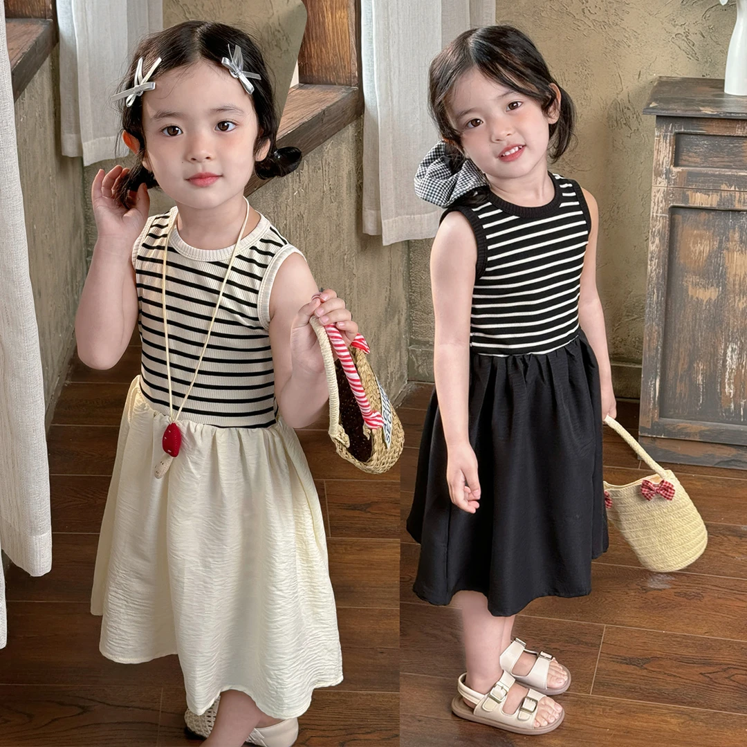 女童夏装背心裙2025新款洋气时髦中大童轻薄连衣裙儿童夏季公主裙