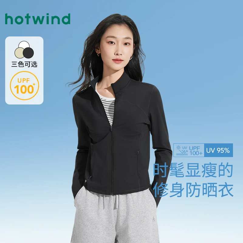 热风商场款女装时尚防晒服双11返场秋冬保暖新款F29W25201防晒衣