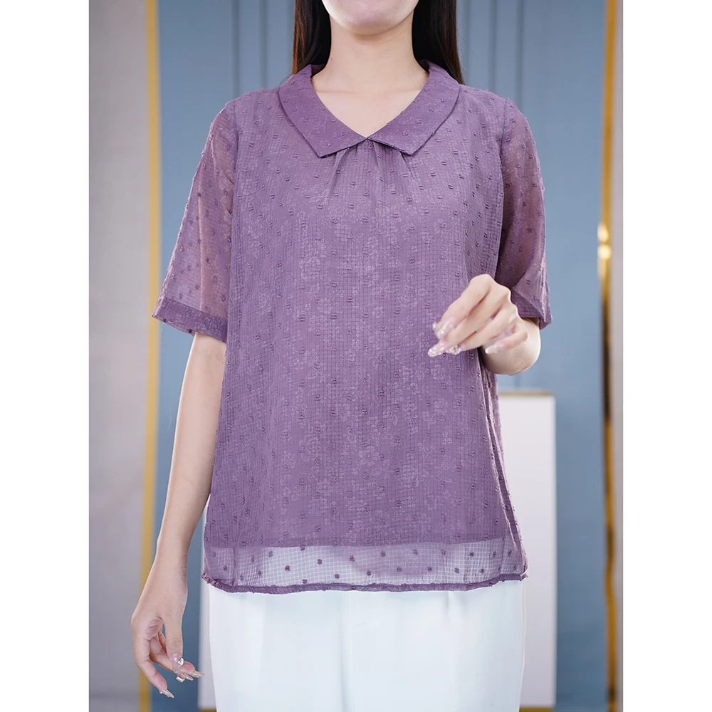 独特漂亮T恤上档次小衫胖mm大码显瘦女装减龄上衣中老年妈妈衣服