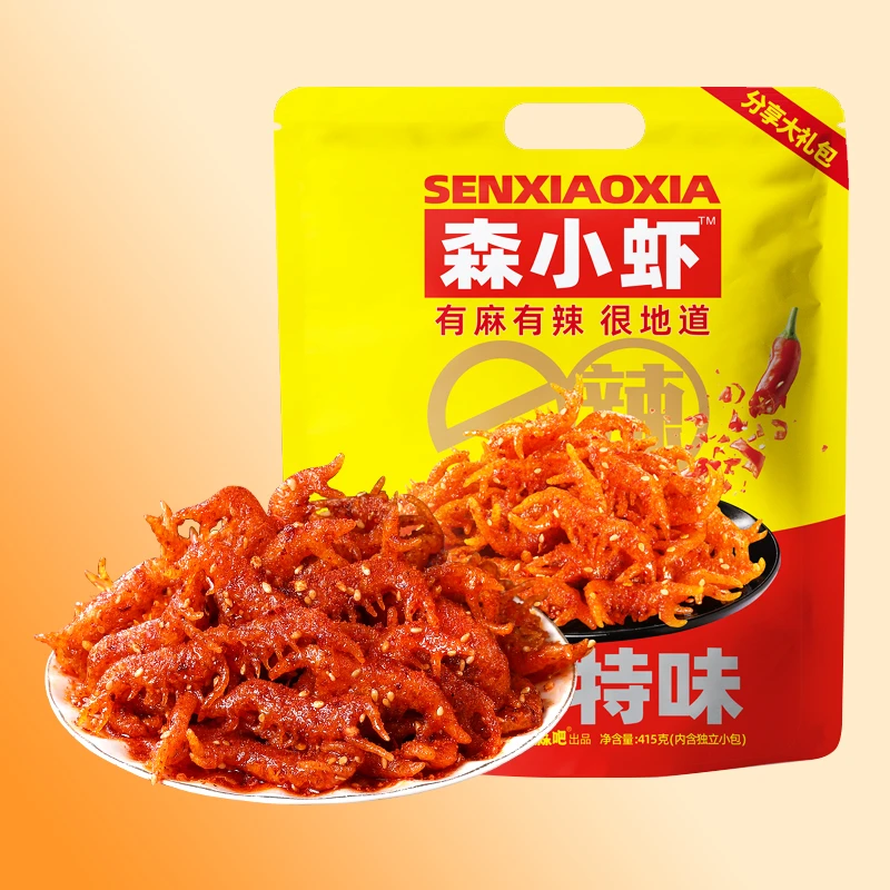 森小虾辣条素小龙虾麻辣味零食大礼包办公室休闲辣味零食