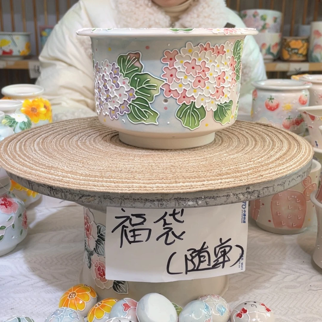 手绘手工制作陶瓷口13.5高10.5