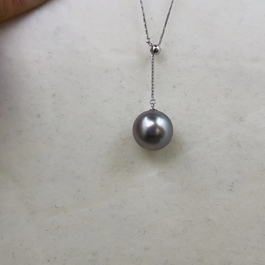 颈饰18K金镶嵌海水珍珠