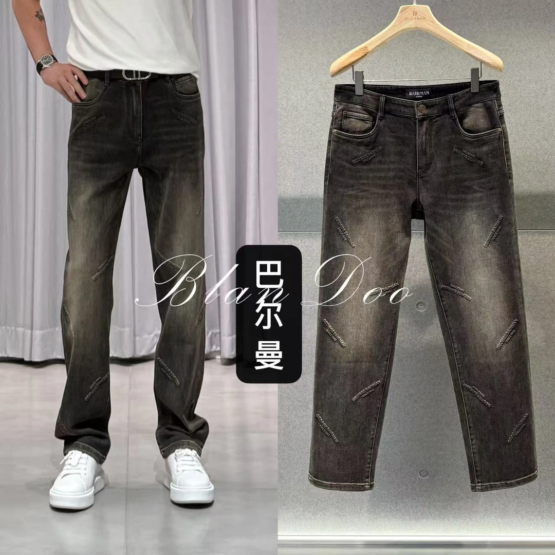 （秋款）BLANDOO “街头vibe” 巴家水洗中直筒牛仔裤3BD1196