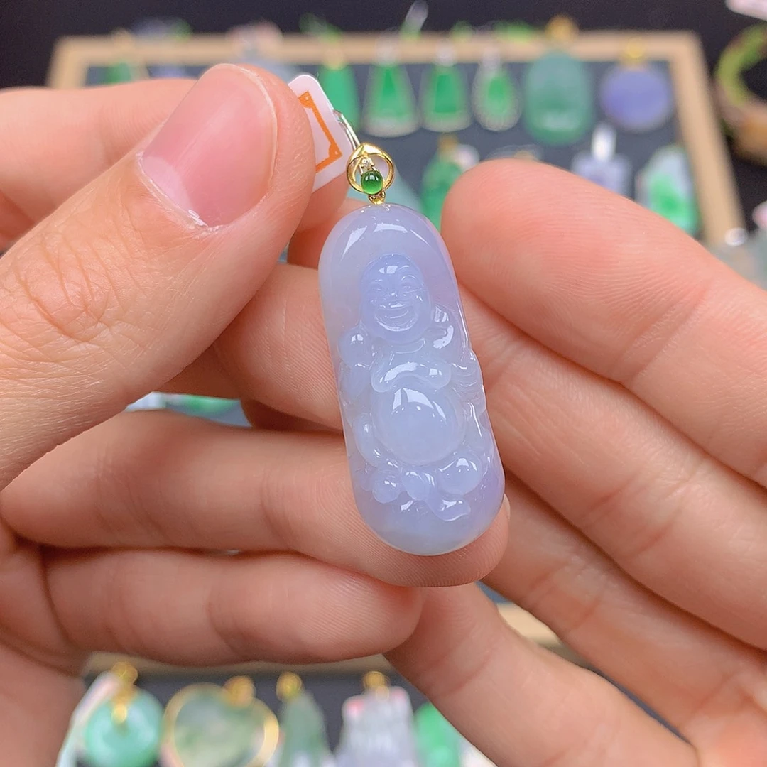 翡翠颈饰18K金镶嵌翡翠