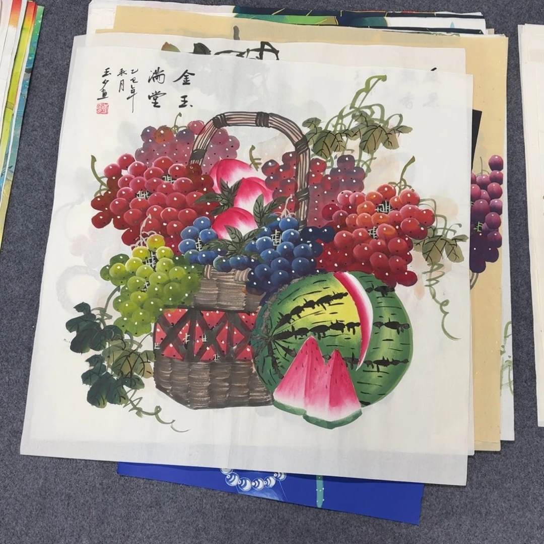 国画68×68手绘画画画