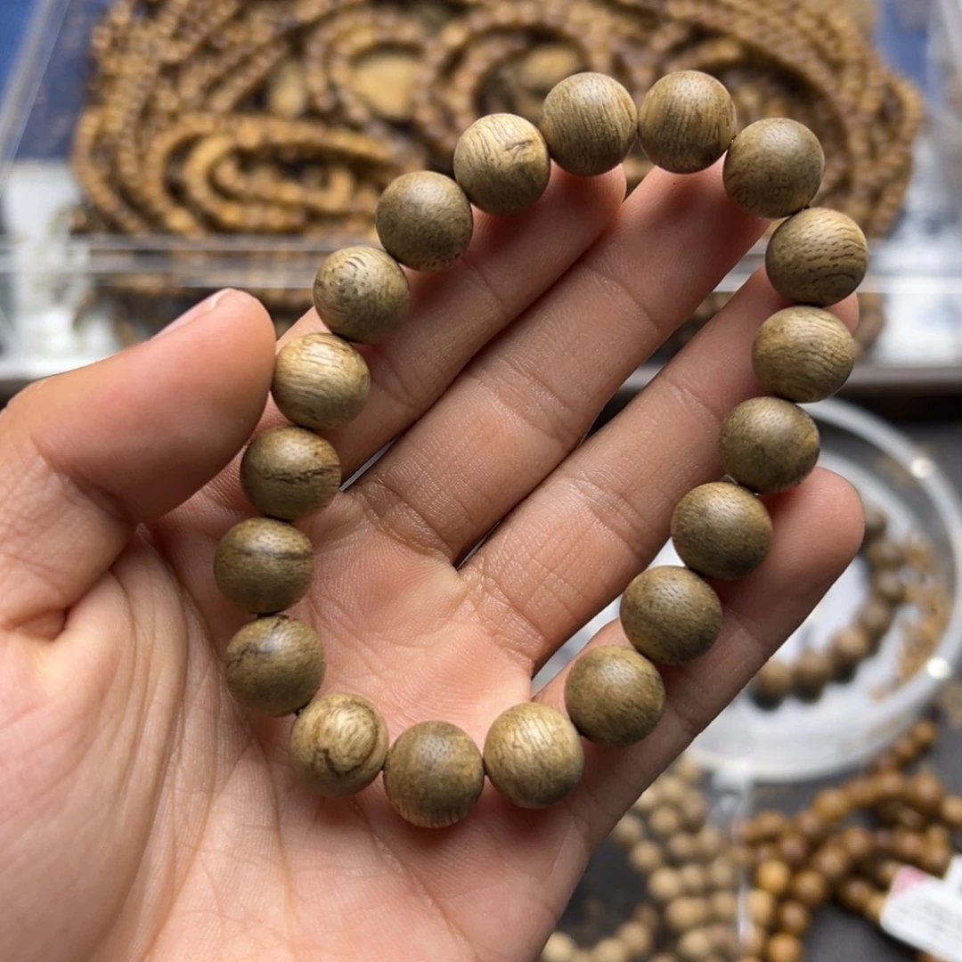 沉香沉香碎屑柬埔寨菩萨圆珠单圈1.1-7克