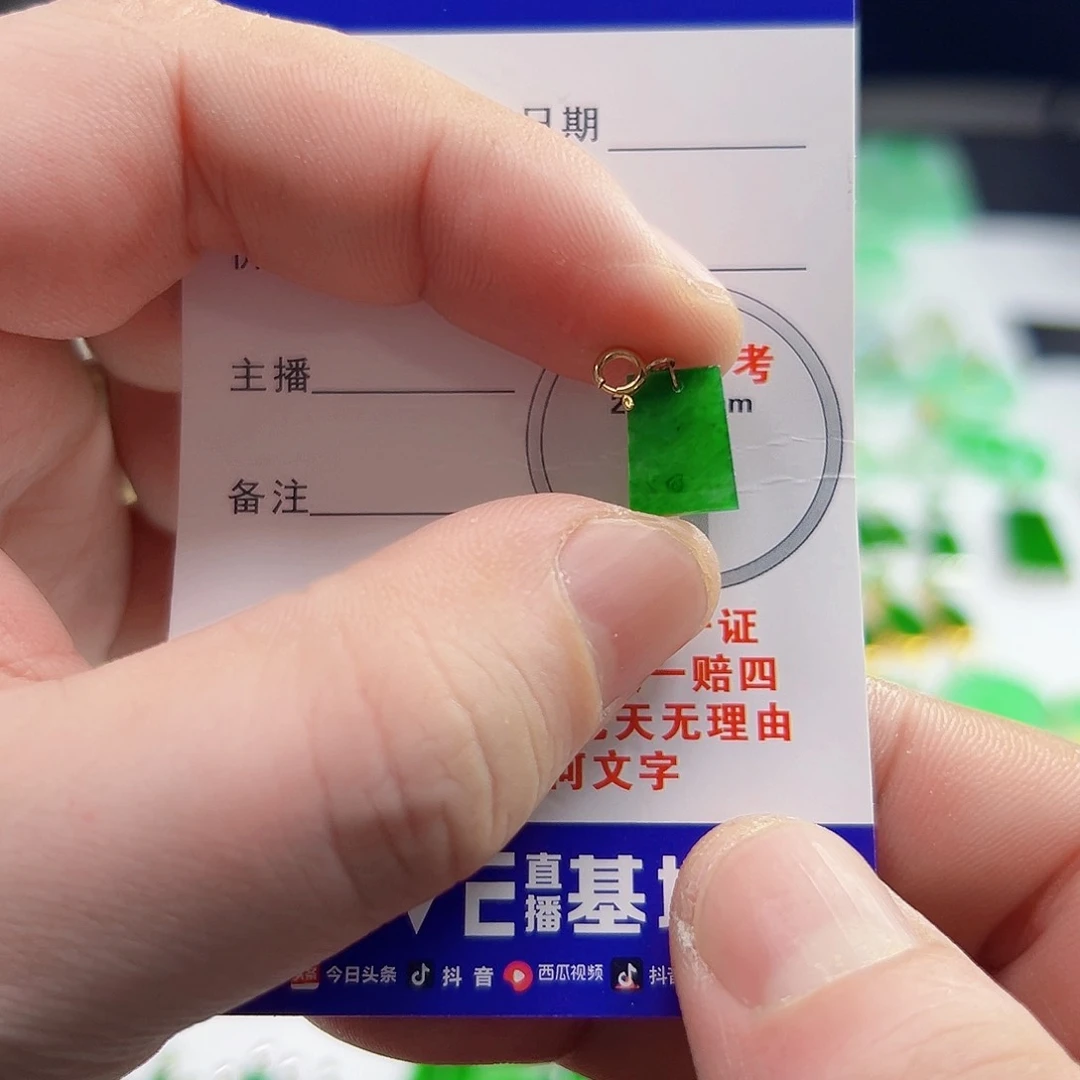 颈饰18K金镶嵌翡翠翡翠