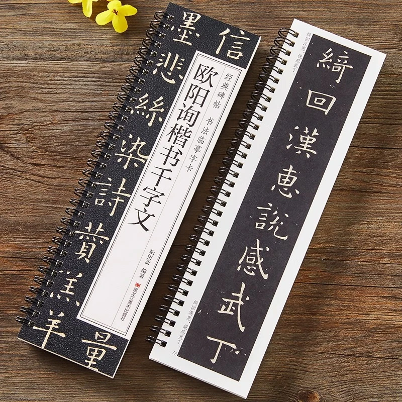 欧阳询楷书千字文 经典碑帖书法近距离临摹字卡 原大版毛笔书法